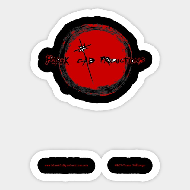 T-Shirts & More_BCP RED-VORTEX Logo Sticker by texaspoetrope